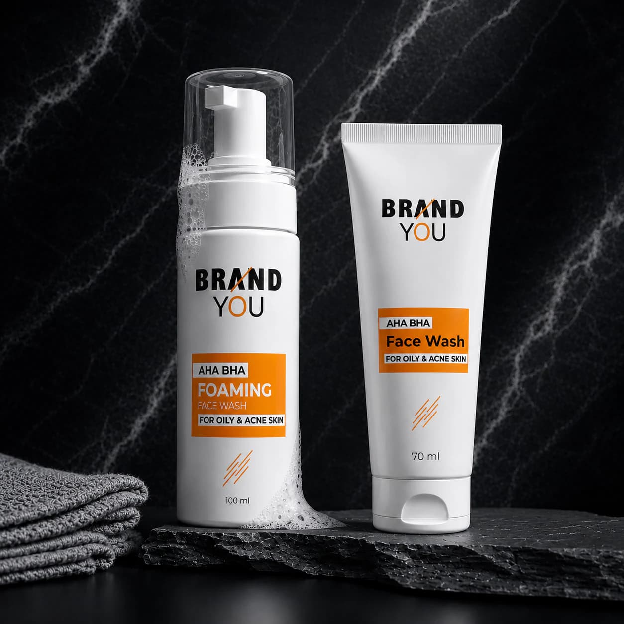 AHA BHA Foaming Face Wash product range
